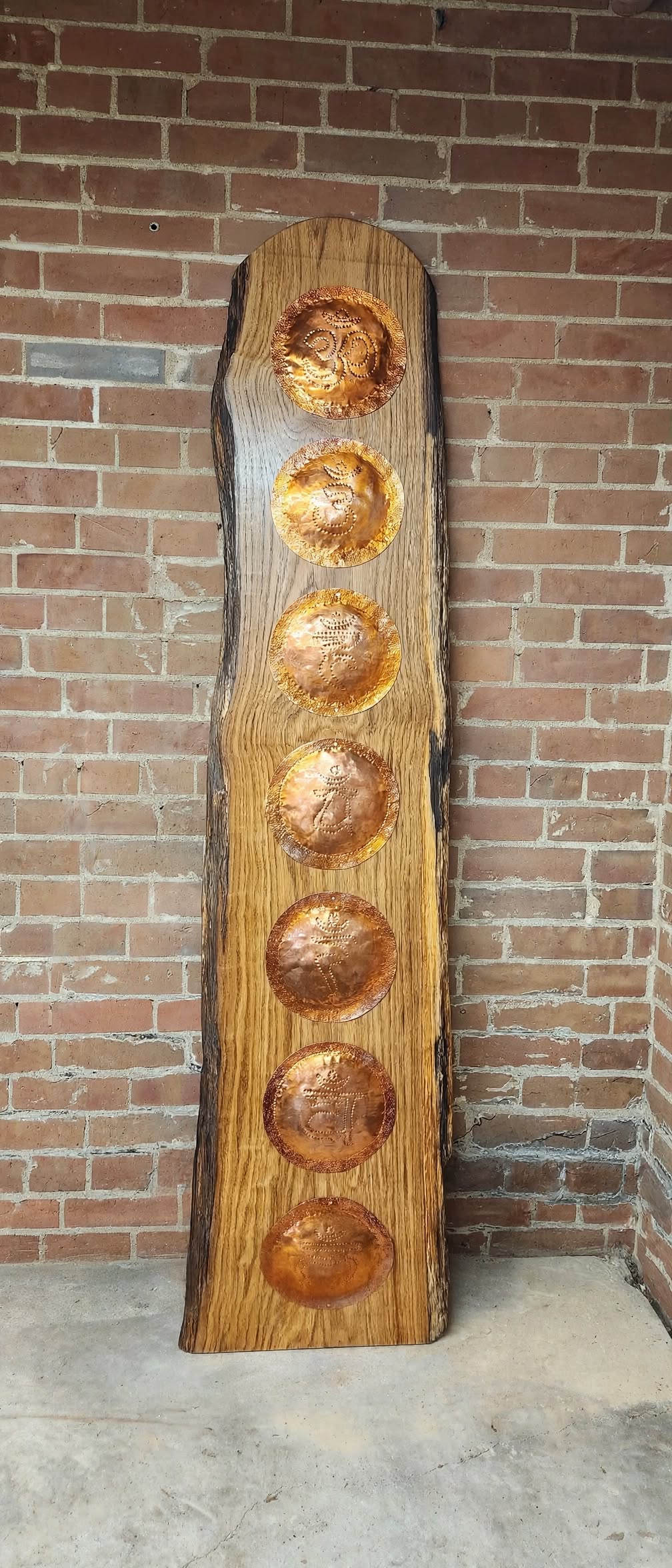 copper on wood--